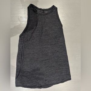 Lululemon-Dark Grey Split Back Tank - Size 6- Very Very Good Used Condition